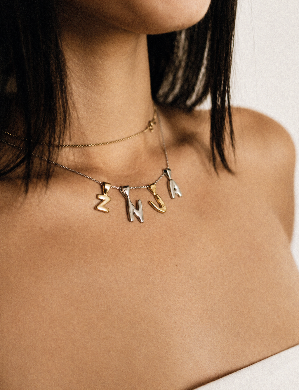 Letter Pendant with Necklace